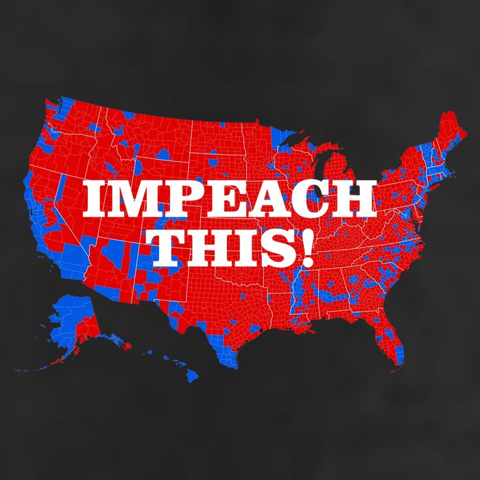 Trump's Impeachment Map Impeach This! 7 Panel Mesh Trucker Snapback Hat