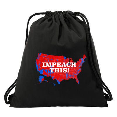 Trump's Impeachment Map Impeach This! Drawstring Bag