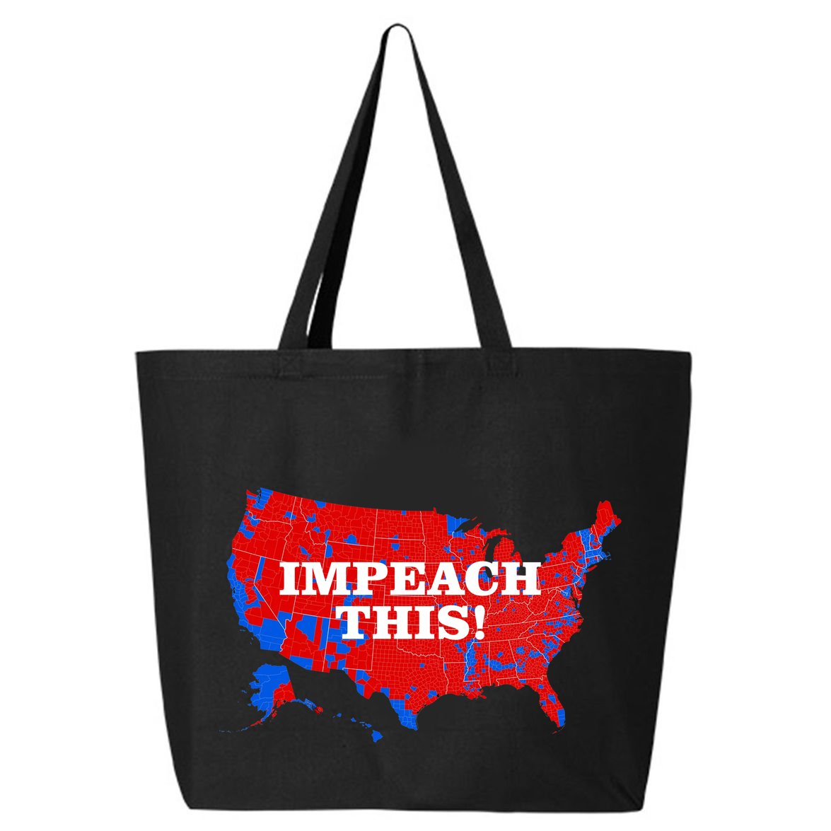 Trump's Impeachment Map Impeach This! 25L Jumbo Tote