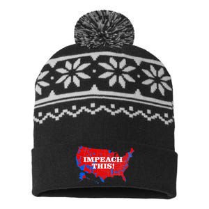 Trump's Impeachment Map Impeach This! USA-Made Snowflake Beanie