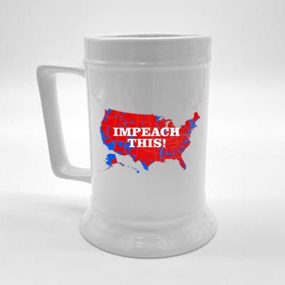 Trump's Impeachment Map Impeach This! Beer Stein