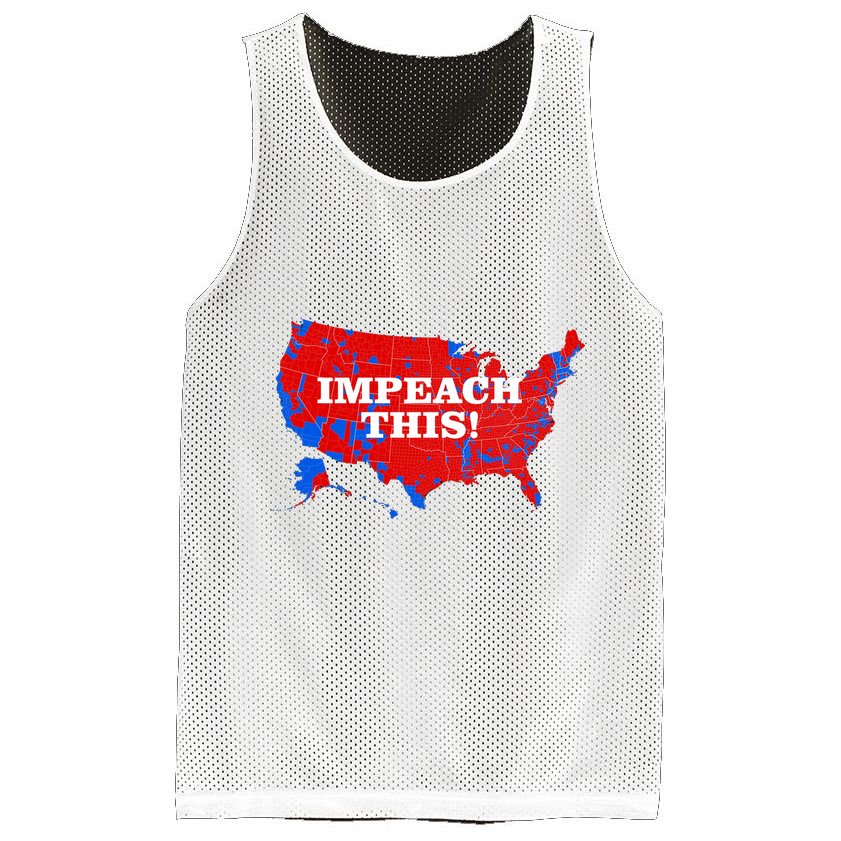 Trump's Impeachment Map Impeach This! Mesh Reversible Basketball Jersey Tank