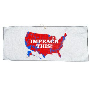 Trump's Impeachment Map Impeach This! Large Microfiber Waffle Golf Towel