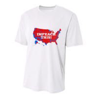 Trump's Impeachment Map Impeach This! Youth Performance Sprint T-Shirt