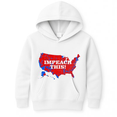 Trump's Impeachment Map Impeach This! Kids Hoodie