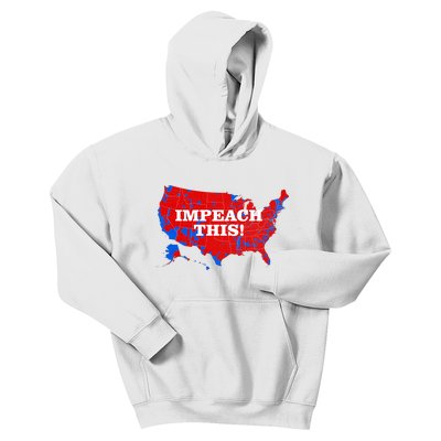 Trump's Impeachment Map Impeach This! Kids Hoodie