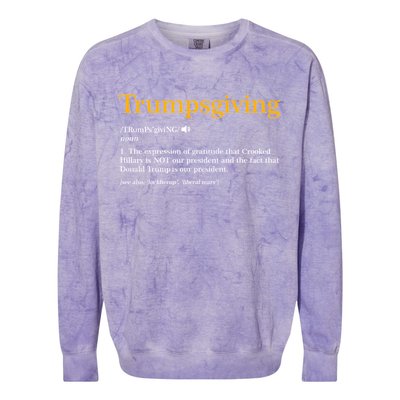 Trumpsgiving Being Thankful for Trump Thanksgiving Colorblast Crewneck Sweatshirt