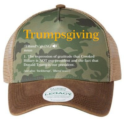 Trumpsgiving Being Thankful for Trump Thanksgiving Legacy Tie Dye Trucker Hat