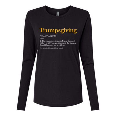 Trumpsgiving Being Thankful for Trump Thanksgiving Womens Cotton Relaxed Long Sleeve T-Shirt