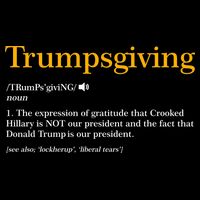 Trumpsgiving Being Thankful for Trump Thanksgiving Drawstring Bag