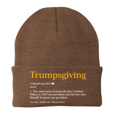 Trumpsgiving Being Thankful for Trump Thanksgiving Knit Cap Winter Beanie