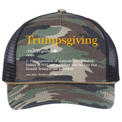 Trumpsgiving Being Thankful for Trump Thanksgiving Retro Rope Trucker Hat Cap