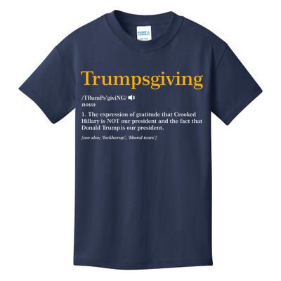 Trumpsgiving Being Thankful for Trump Thanksgiving Kids T-Shirt