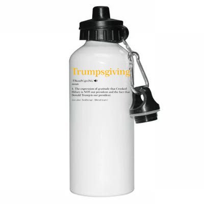 Trumpsgiving Being Thankful for Trump Thanksgiving Aluminum Water Bottle