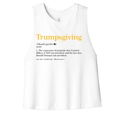 Trumpsgiving Being Thankful for Trump Thanksgiving Women's Racerback Cropped Tank