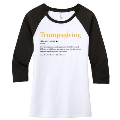 Trumpsgiving Being Thankful for Trump Thanksgiving Women's Tri-Blend 3/4-Sleeve Raglan Shirt