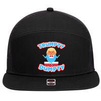 Trumpy Dumpty Funny Donald Trump Brick Wall 7 Panel Mesh Trucker Snapback Hat
