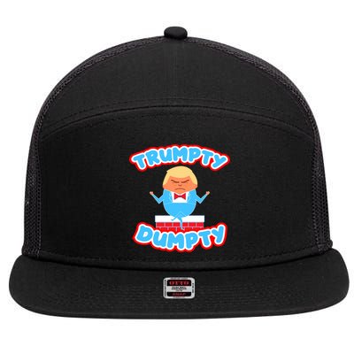 Trumpy Dumpty Funny Donald Trump Brick Wall 7 Panel Mesh Trucker Snapback Hat