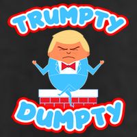 Trumpy Dumpty Funny Donald Trump Brick Wall 7 Panel Mesh Trucker Snapback Hat