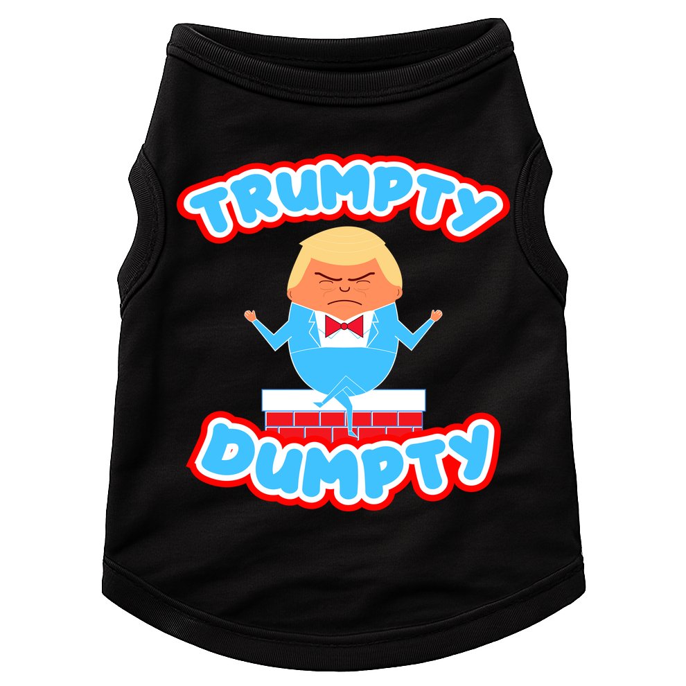 Trumpy Dumpty Funny Donald Trump Brick Wall Doggie Tank