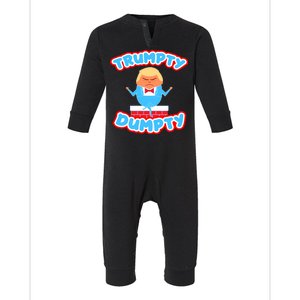 Trumpy Dumpty Funny Donald Trump Brick Wall Infant Fleece One Piece