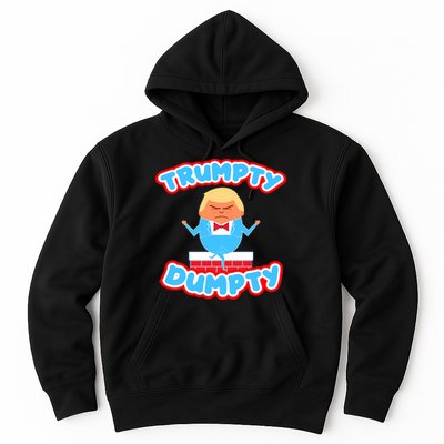 Trumpy Dumpty Funny Donald Trump Brick Wall Hoodie