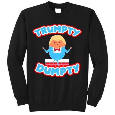 Trumpy Dumpty Funny Donald Trump Brick Wall Sweatshirt