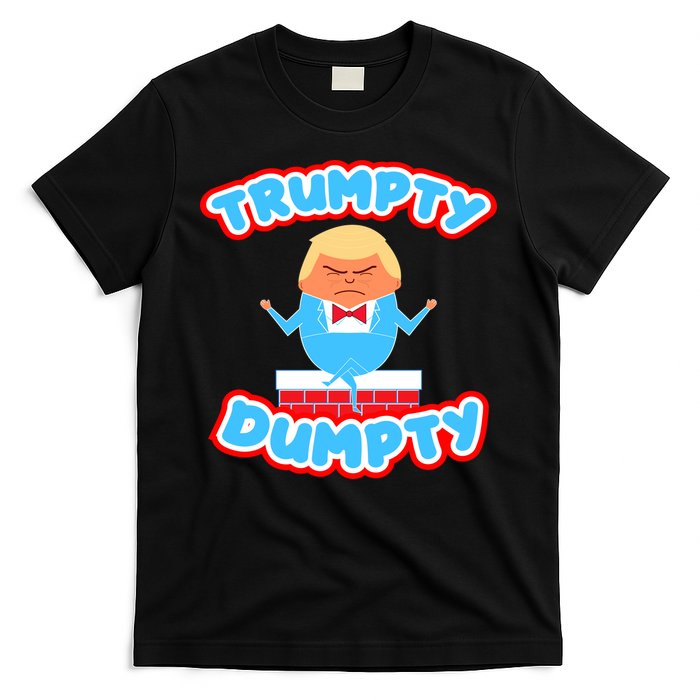 Trumpy Dumpty Funny Donald Trump Brick Wall T-Shirt