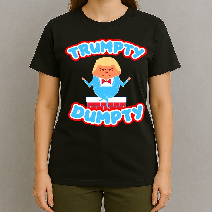 Trumpy Dumpty Funny Donald Trump Brick Wall T-Shirt