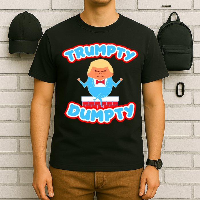 Trumpy Dumpty Funny Donald Trump Brick Wall T-Shirt