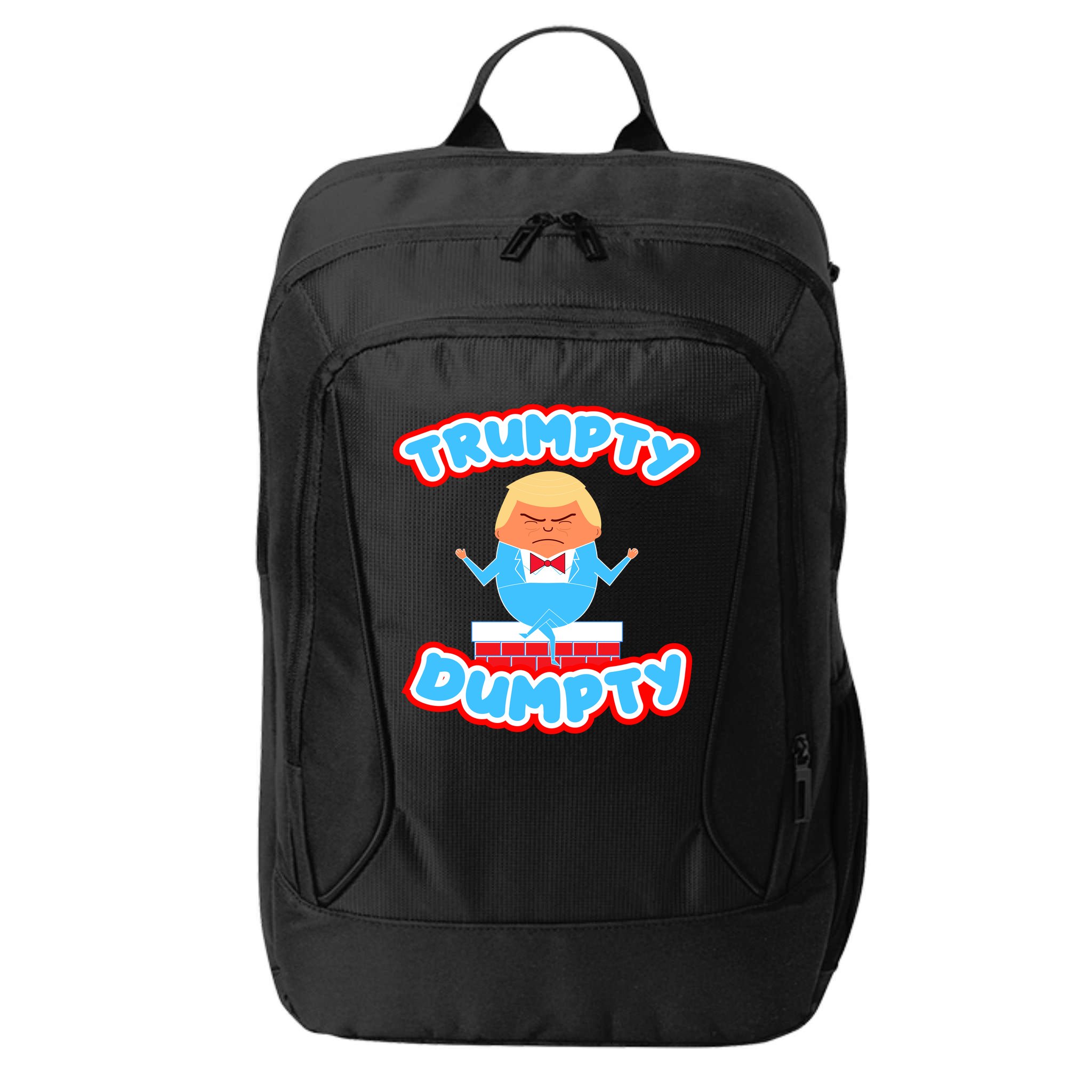 Trumpy Dumpty Funny Donald Trump Brick Wall City Backpack