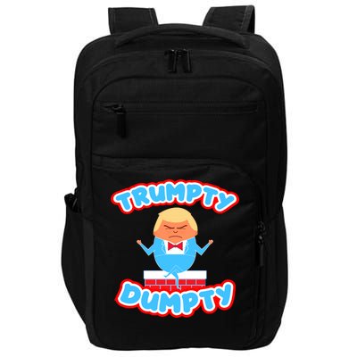 Trumpy Dumpty Funny Donald Trump Brick Wall Impact Tech Backpack