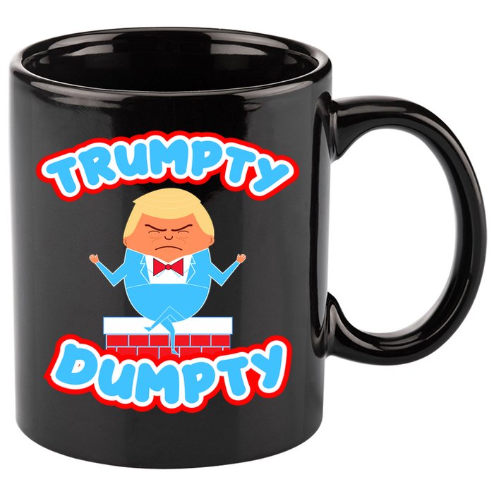 Trumpy Dumpty Funny Donald Trump Brick Wall 11oz C Handle Ceramic Mug