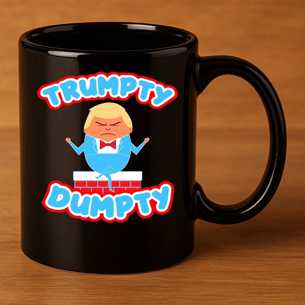 Trumpy Dumpty Funny Donald Trump Brick Wall 11oz C Handle Ceramic Mug