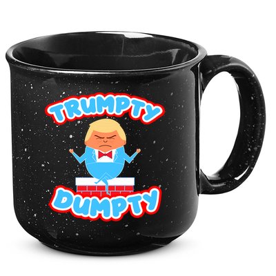 Trumpy Dumpty Funny Donald Trump Brick Wall 15oz Campfire Ceramic Mug
