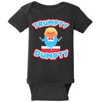 Trumpy Dumpty Funny Donald Trump Brick Wall Baby Bodysuit