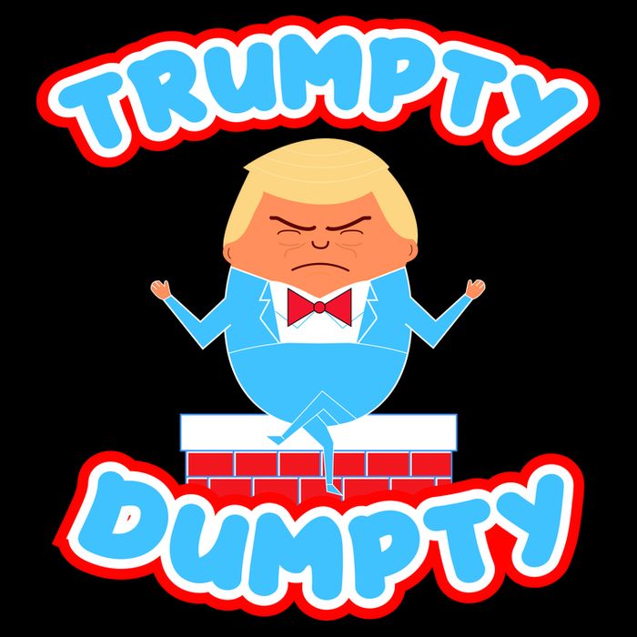 Trumpy Dumpty Funny Donald Trump Brick Wall Baby Bodysuit