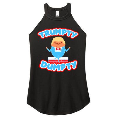 Trumpy Dumpty Funny Donald Trump Brick Wall Women's Perfect Tri Rocker Tank