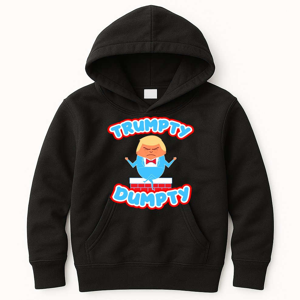 Trumpy Dumpty Funny Donald Trump Brick Wall Kids Hoodie