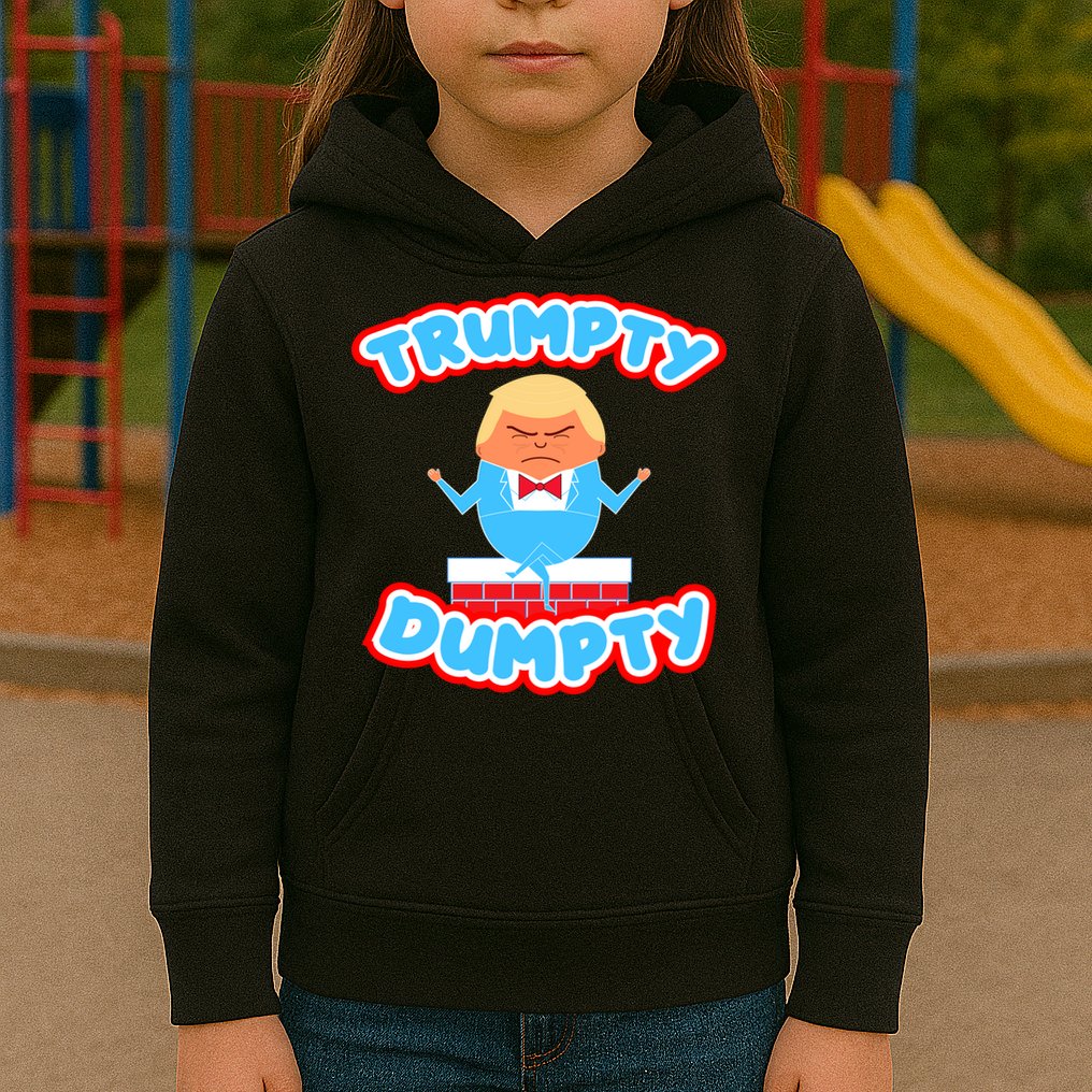 Trumpy Dumpty Funny Donald Trump Brick Wall Kids Hoodie