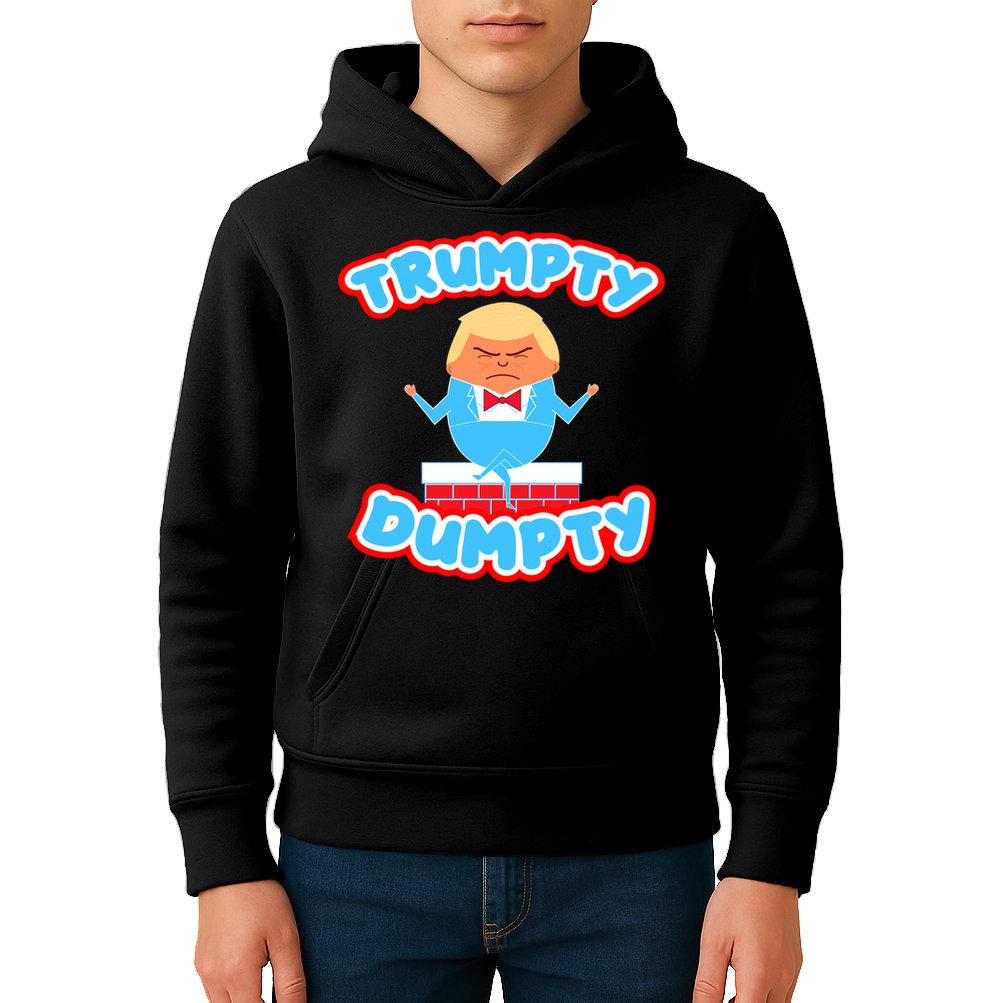 Trumpy Dumpty Funny Donald Trump Brick Wall Kids Hoodie