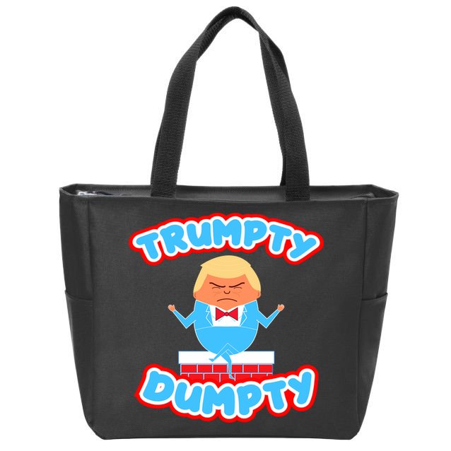Trumpy Dumpty Funny Donald Trump Brick Wall Zip Tote Bag
