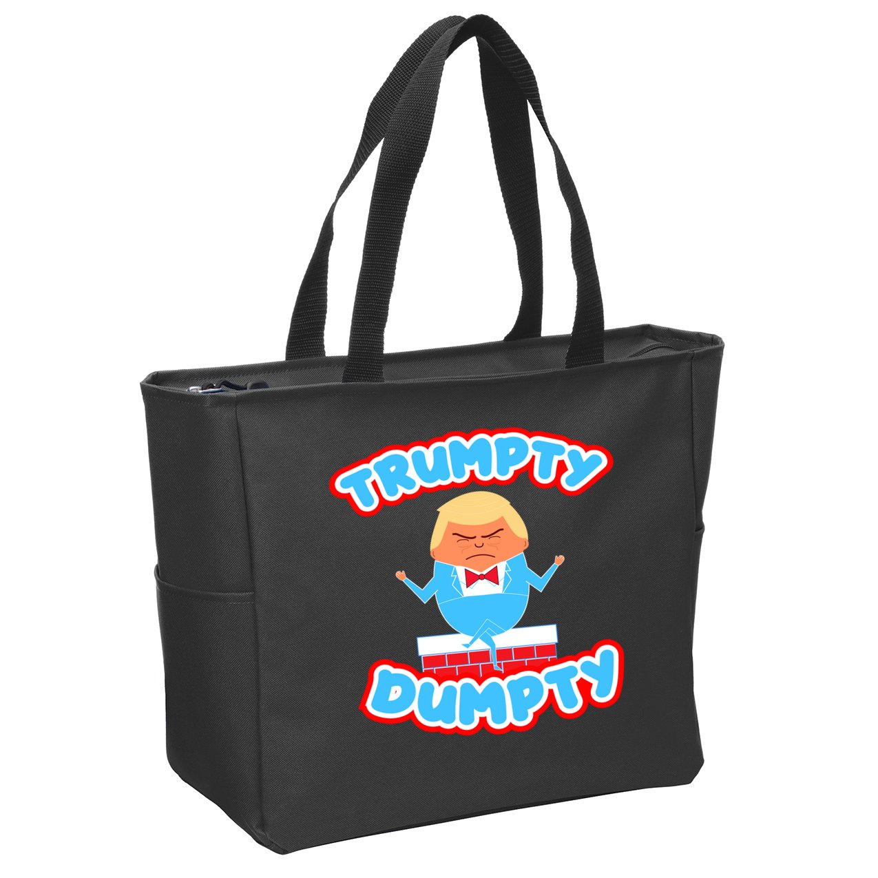 Trumpy Dumpty Funny Donald Trump Brick Wall Zip Tote Bag