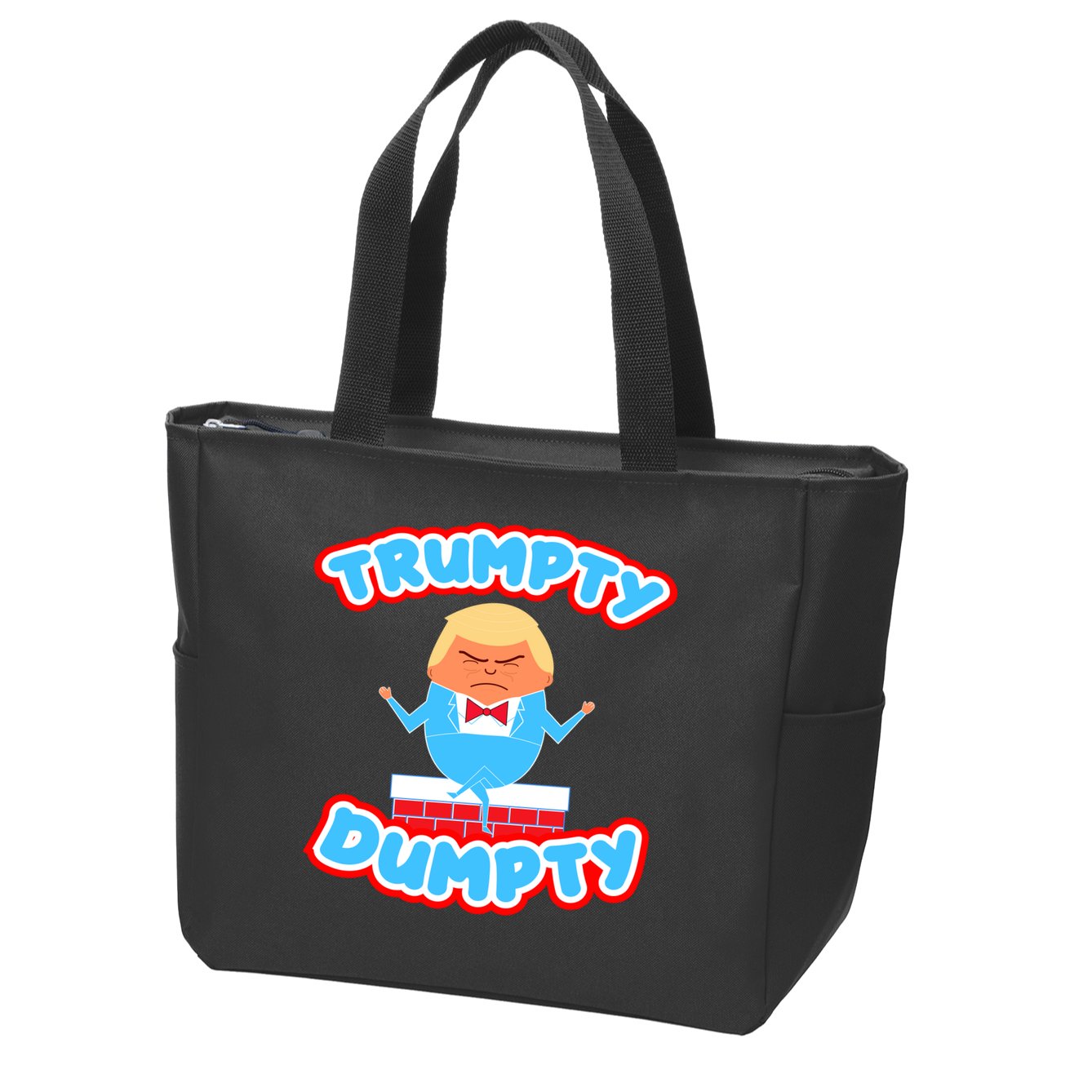 Trumpy Dumpty Funny Donald Trump Brick Wall Zip Tote Bag