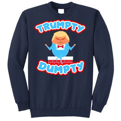 Trumpy Dumpty Funny Donald Trump Brick Wall Sweatshirt