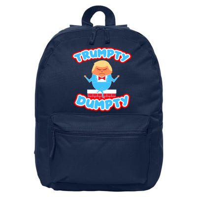 Trumpy Dumpty Funny Donald Trump Brick Wall 16 in Basic Backpack