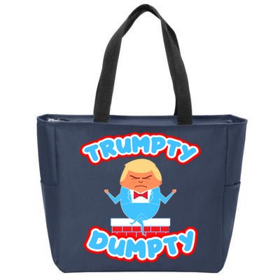 Trumpy Dumpty Funny Donald Trump Brick Wall Zip Tote Bag