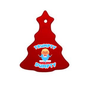 Trumpy Dumpty Funny Donald Trump Brick Wall Ceramic Tree Ornament