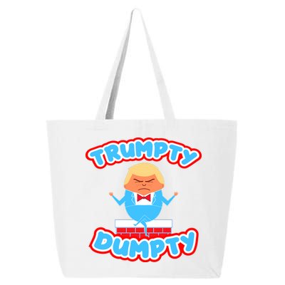 Trumpy Dumpty Funny Donald Trump Brick Wall 25L Jumbo Tote