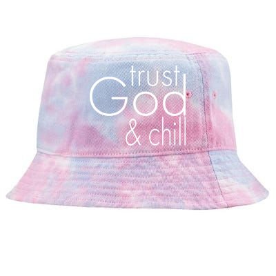 Trust God And Chill Tie-Dyed Bucket Hat